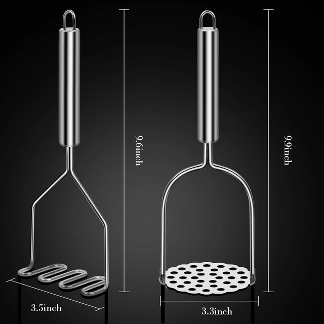 Alt view image 5 of 6 - Potato Masher, Sopito 2 Pack Stainless Steel Integrated Kitchen Tool Food Masher for Potatoes, Vegetables, Berries, Fruits, Avocado