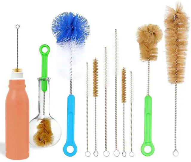 Main image of Bottle Brushes Water Bottle Cleaner Brush Set, Hydroflask Cleaning Kit 9 Pk