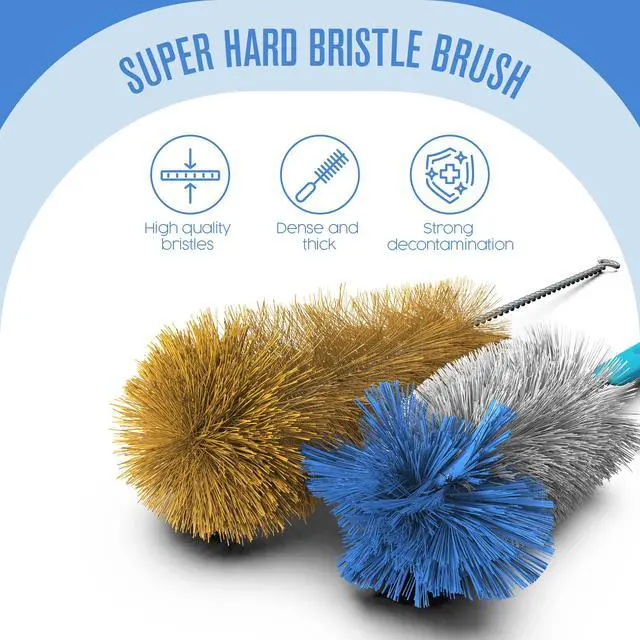 Alt view image 2 of 7 - Bottle Brushes Water Bottle Cleaner Brush Set, Hydroflask Cleaning Kit 9 Pk