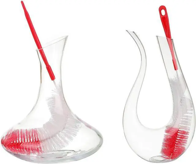 Alt view image 4 of 7 - 8-Pack Red Bottle Brush Cleaner Set - Long Cleaning Brush for Narrow Neck Wine/Beer Bottles, Thermos, Hummingbird Feeder, Spout, Lids and Straws