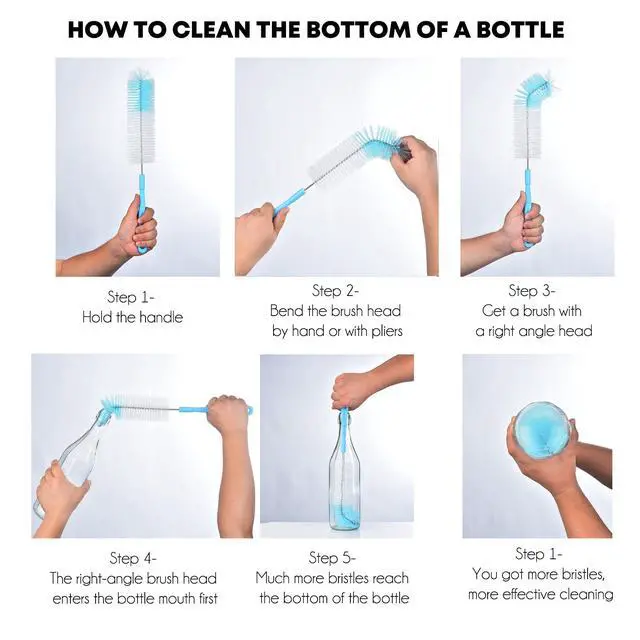 Alt view image 3 of 7 - 17 inch Extra Long Bottle Cleaning Brush Cleaner for Washing Narrow Neck Beer/Wine/Thermos, Brewing Bottles, Hummingbird Feeder