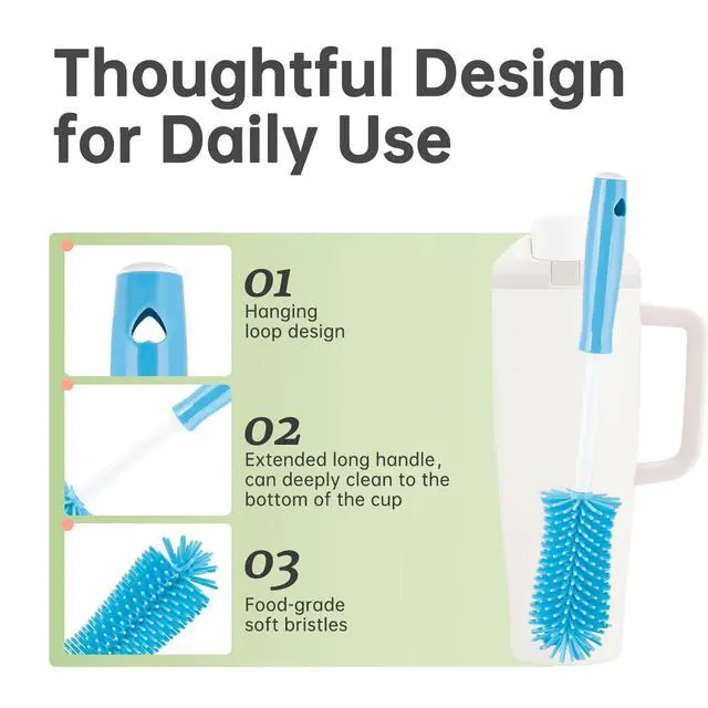 Alt view image 3 of 7 - Water Bottle Cleaning Kit Compatible with Owala FreeSip Sway 32 oz, 40 oz