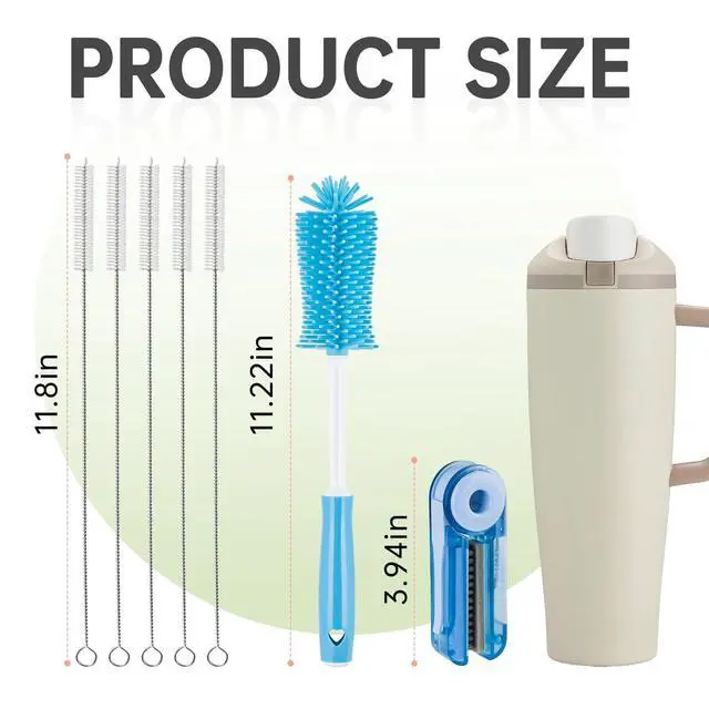 Alt view image 2 of 7 - Water Bottle Cleaning Kit Compatible with Owala FreeSip Sway 32 oz, 40 oz