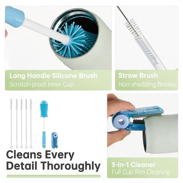Alt view image 4 of 7 - Water Bottle Cleaning Kit Compatible with Owala FreeSip Sway 32 oz, 40 oz