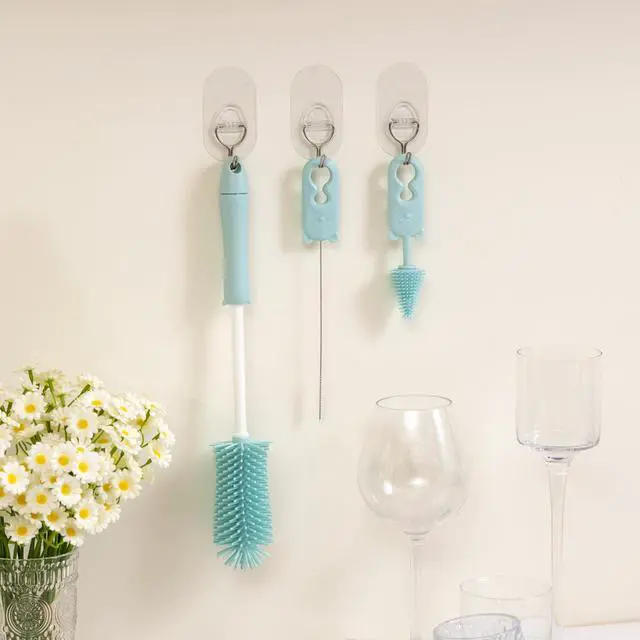 Alt view image 4 of 6 - Silicone Bottle Cleaner Brush,13.4in Long Handle Water Cup Bottles Cleaner