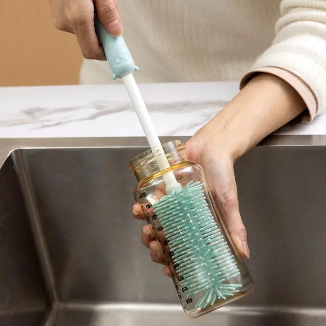 Alt view image 5 of 6 - Silicone Bottle Cleaner Brush,13.4in Long Handle Water Cup Bottles Cleaner