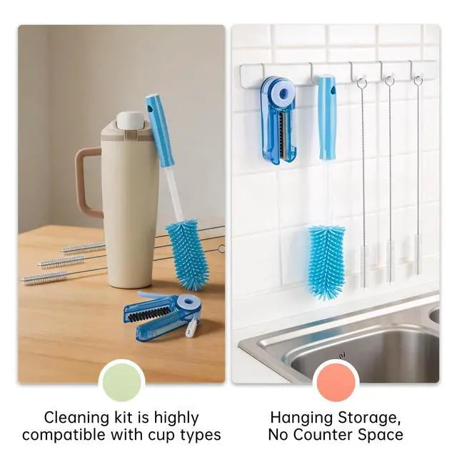Alt view image 7 of 7 - Water Bottle Cleaning Kit Compatible with Owala FreeSip Sway 32 oz, 40 oz