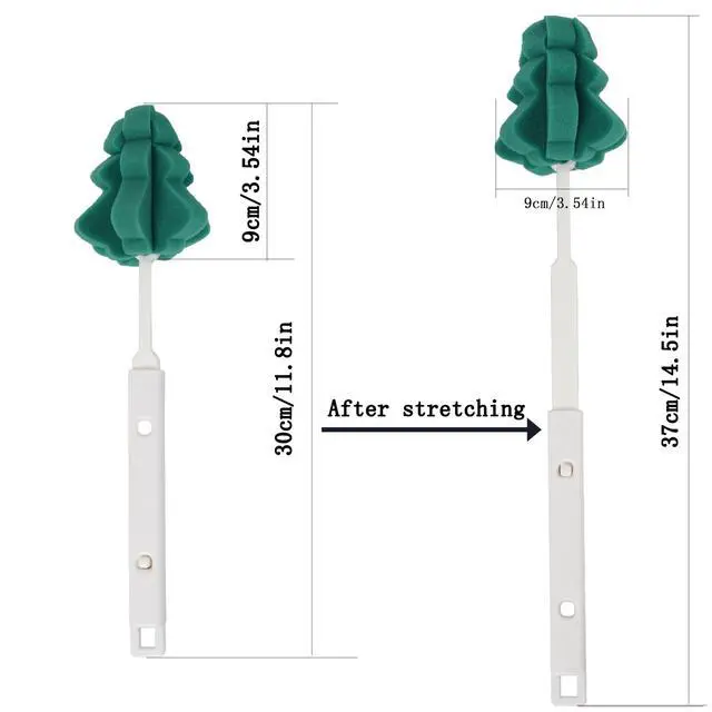 Alt view image 2 of 6 - Bottle Soft Brushs Sponge Bottle Brushes 2 Pcs with 2 Pcs Traceless Hook