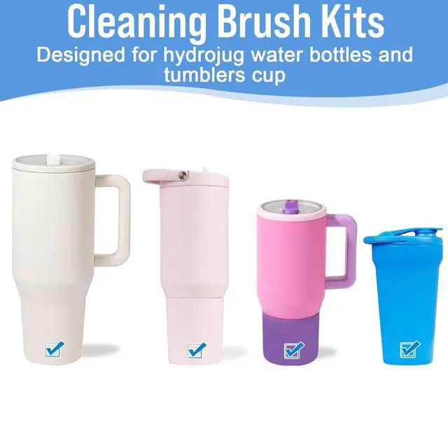 Alt view image 2 of 7 - Water Bottle Cleaner Brush Kit for Hydrojug 32oz/40oz Cup,5 Pcs