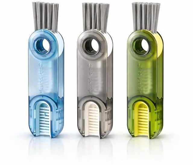 Main image of KMay Lid Cleaning Brush Set, 3-Pack 3-in-1 Bottle Lid Cleaner with Straw Cleaning Brush, Lid Scrubber for Water Bottles, Tumblers & Hard-to-Reach Areas