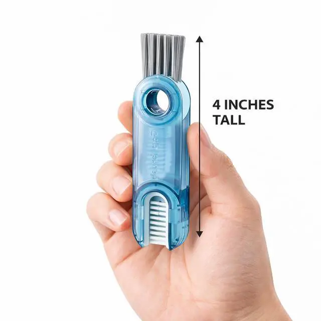 Alt view image 4 of 7 - KMay Lid Cleaning Brush Set, 3-Pack 3-in-1 Bottle Lid Cleaner with Straw Cleaning Brush, Lid Scrubber for Water Bottles, Tumblers & Hard-to-Reach Areas