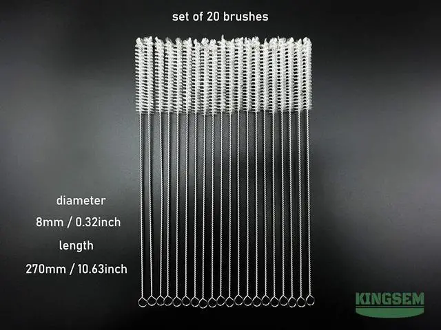 Alt view image 2 of 6 - 20PCS Straw Cleaner Brush kit, Straw Brush of 8mm-10.6 inch for Water Bottle Sippy Cup with Straw, Glass Straw,Piper Cleaning, Tubes Cleaning Like Filter and Sink Drain Hair Remover