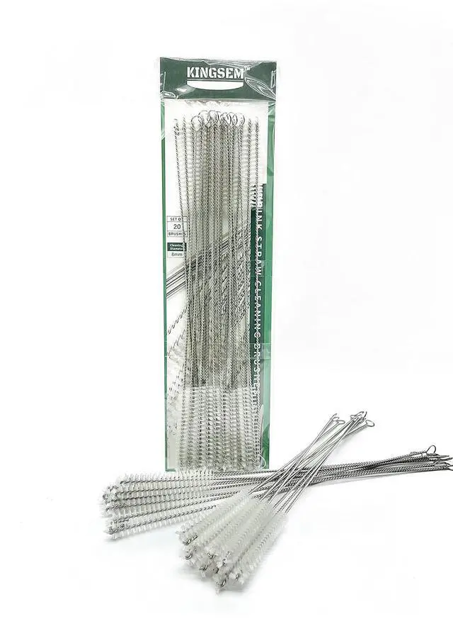 Main image of 20PCS Straw Cleaner Brush kit, Straw Brush of 8mm-10.6 inch for Water Bottle Sippy Cup with Straw, Glass Straw,Piper Cleaning, Tubes Cleaning Like Filter and Sink Drain Hair Remover