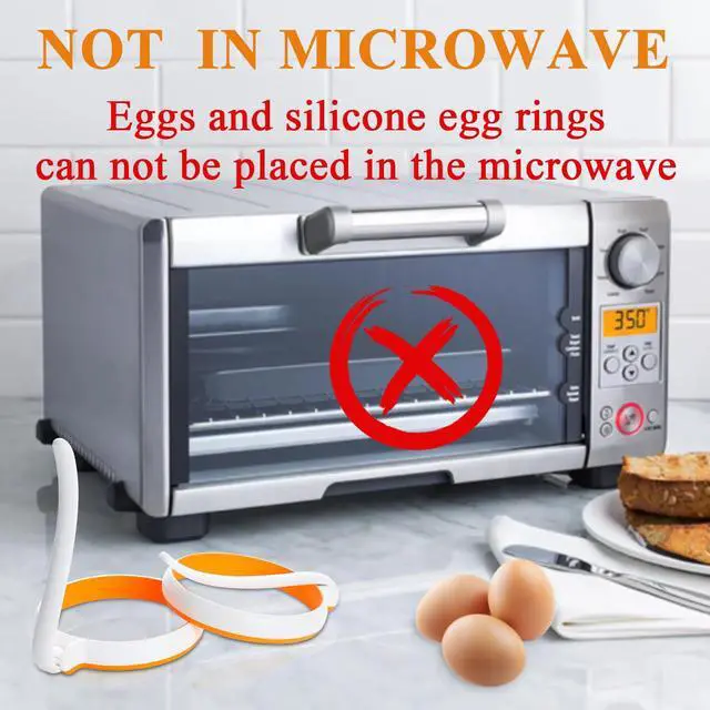 Alt view image 2 of 7 - 4Pack Silicone Egg Rings, 2Pack Square Egg Rings+2Pack Round Egg Molds for Cooking, Fried Egg Shape Silicon Egg Cooking Rings