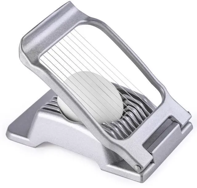 Main image of Multipurpose Heavy Duty Aluminium Egg Slicer, Stainless Steel Wire, Sliver