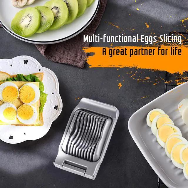 Alt view image 7 of 7 - Multipurpose Heavy Duty Aluminium Egg Slicer, Stainless Steel Wire, Sliver