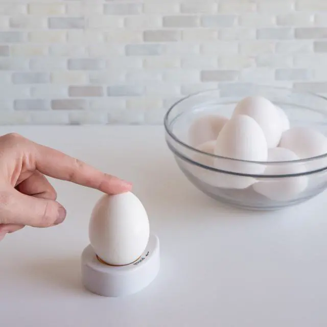 Alt view image 3 of 5 - Hard Boiled Egg Piercer, with Safety Lock Feature, White