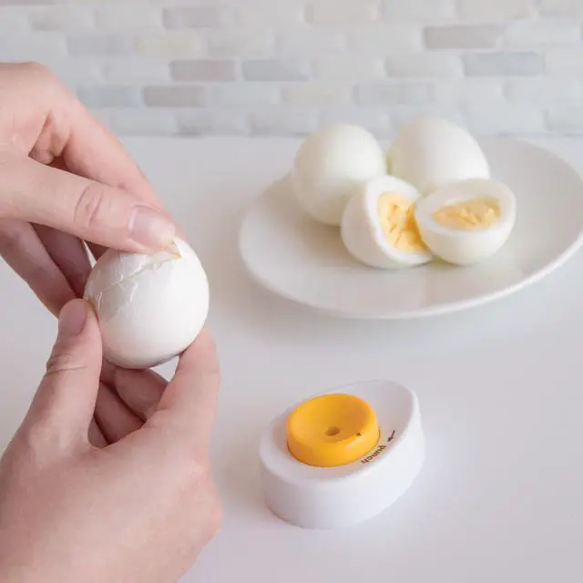 Alt view image 4 of 5 - Hard Boiled Egg Piercer, with Safety Lock Feature, White