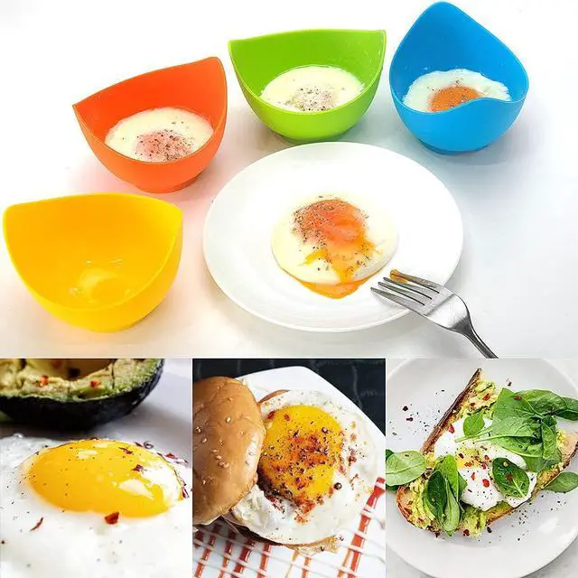 Alt view image 4 of 6 - Egg Poacher Cups with Ring Standers, Set of 4, Gift Box