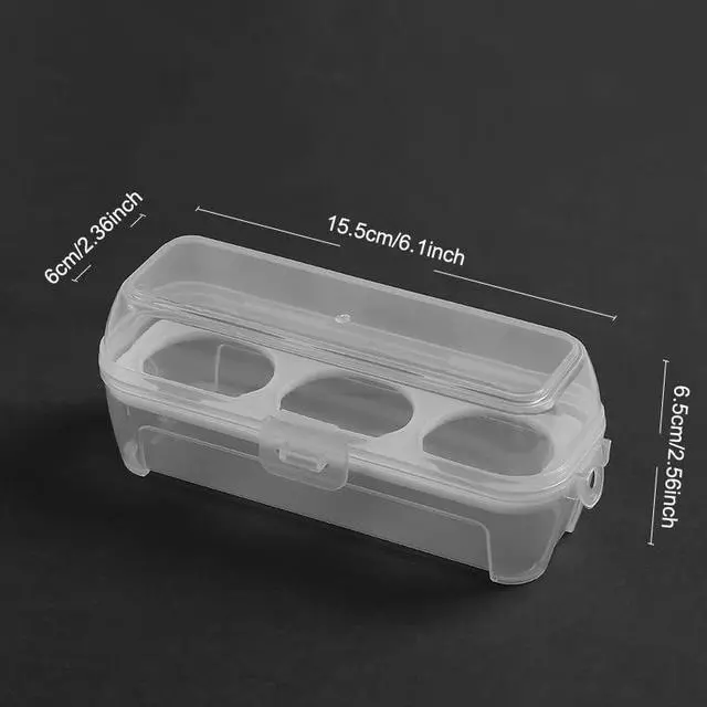 Alt view image 2 of 7 - 2 Pack Camping Egg Carrier 3 Grids Storage Container Portable Shockproof Eggs Protective Case Box Organizer Tray for Hiking Trekking Camper Outdoor Trip Picnic Kitchen Refrigerator