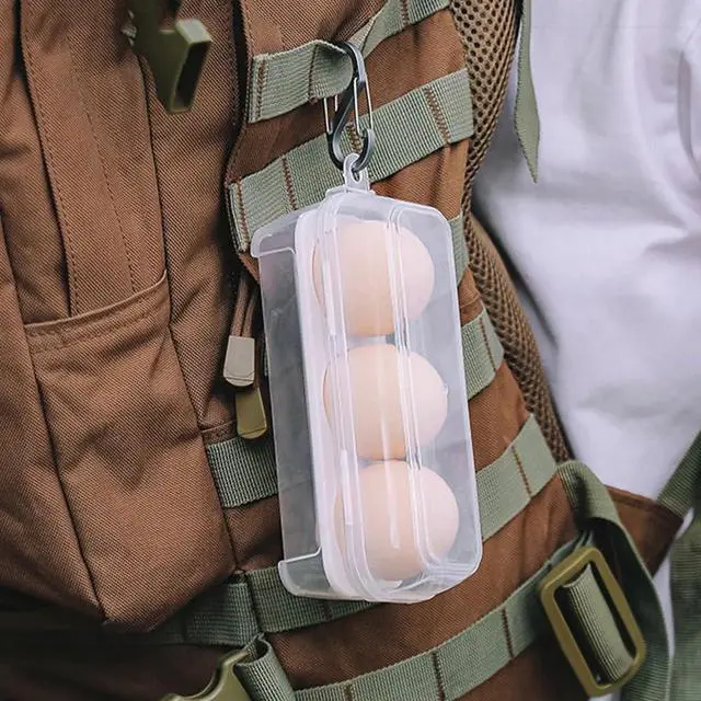 Alt view image 6 of 7 - 2 Pack Camping Egg Carrier 3 Grids Storage Container Portable Shockproof Eggs Protective Case Box Organizer Tray for Hiking Trekking Camper Outdoor Trip Picnic Kitchen Refrigerator