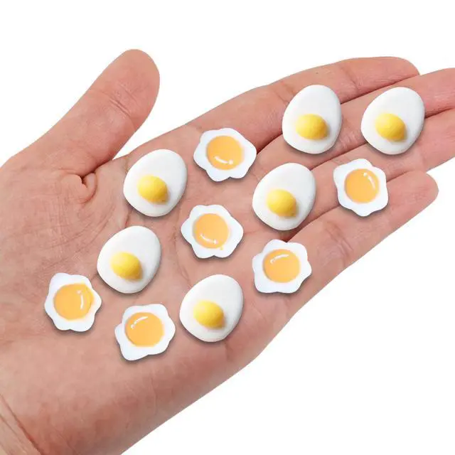 Alt view image 6 of 6 - 2Pcs Cute Tiny Fried Eggs Resin Silicone Molds Micro Dollhouse Food Epoxy Casting Mold for DIY Resin Art Fairy Garden Miniatures Landscape Crafts Decor