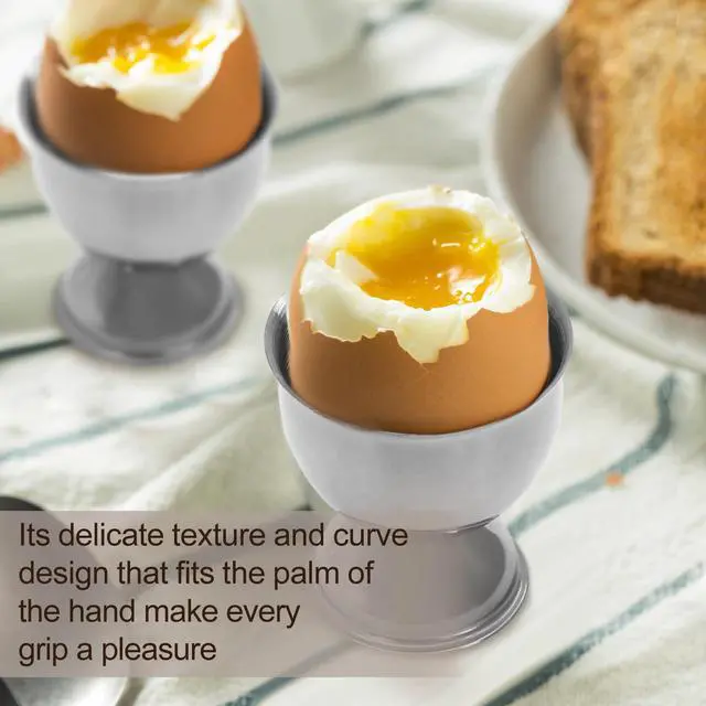 Alt view image 6 of 6 - 2 Pcs Silver Egg Cups - Stainless Steel Egg Holder