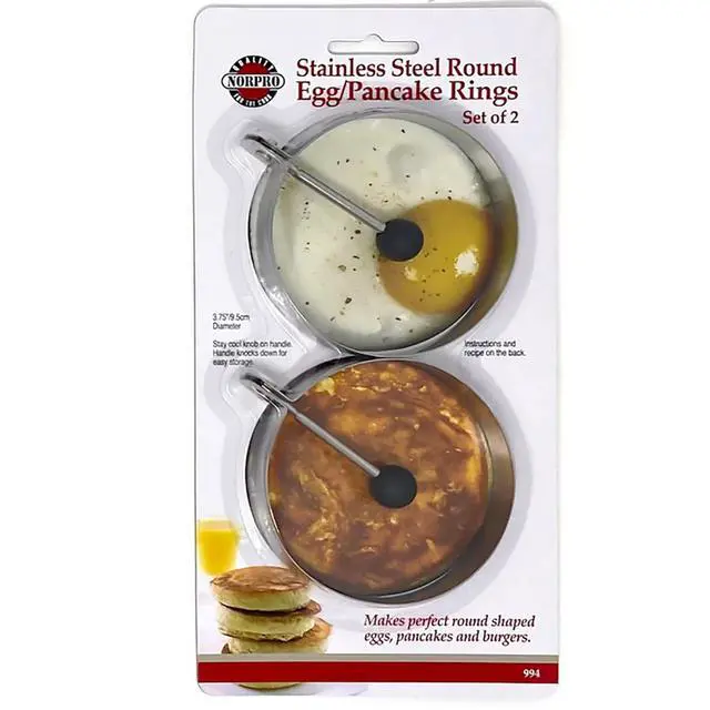 Alt view image 4 of 4 - Stainless Steel Round Egg/Pancake Rings, 3.75", Silver