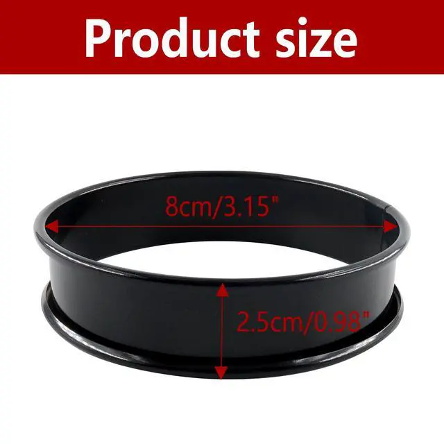Alt view image 2 of 5 - 4Pcs Crumpet Rings English Muffin Rings, 3.15"
