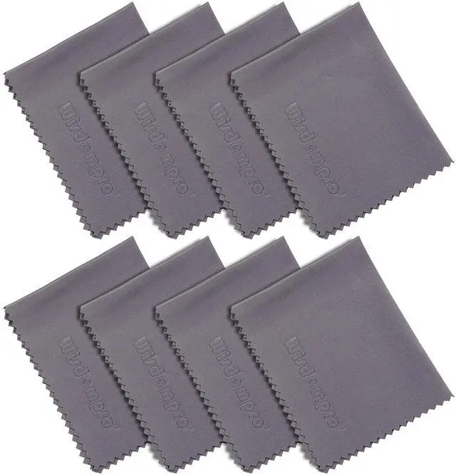 Main image of 8-Pack 6x7 Inches Soft Microfiber Cleaning Cloth, Grey