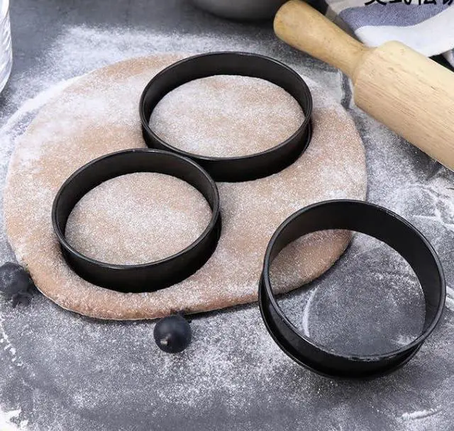 Alt view image 4 of 4 - English Muffin Rings, Stainless Steel Crumpet Rings, 4 Pcs 4 inch Nonstick Metal Round Ring Molds with Silicone Oil Brush