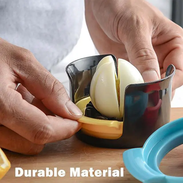 Alt view image 6 of 7 - 3-in-1 Egg Slicer,with Stainless Steel Blades with Plastics Non-Slip Base for Hard Boiled Eggs Soft Fruit Strawberries Bananas and Grapes(3 PCS)