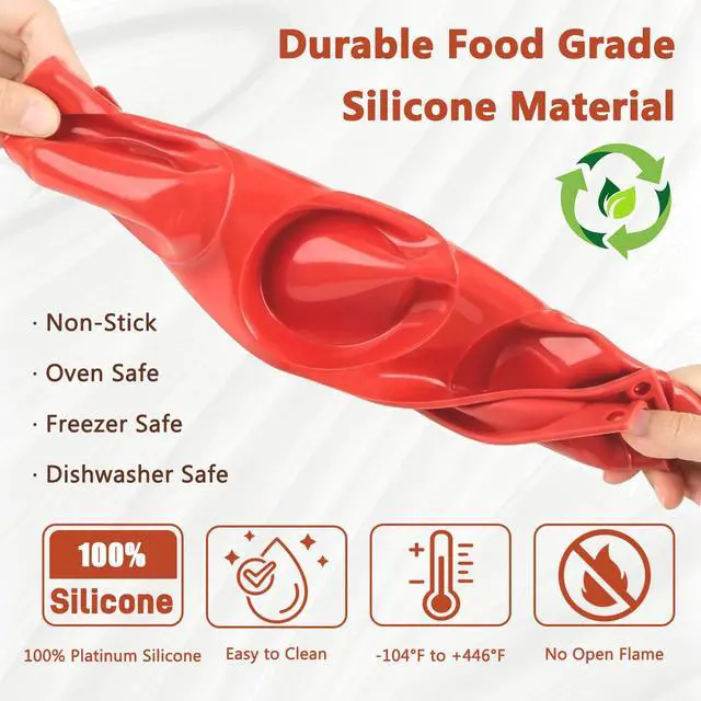 Alt view image 3 of 7 - Silicone Egg Molds for Breakfast Sandwiches 2 Pcs, Non Stick 3 Inch Egg Bites Baking Pans, Silicone Muffin Pans for Baking, Round Muffin Top Pan for Whoopie Pie Pan, Tarts, Quiche
