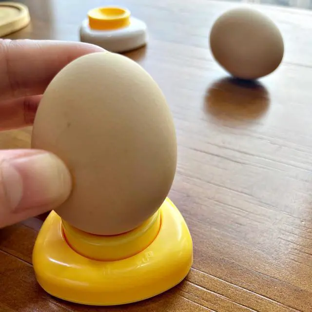Alt view image 2 of 6 - Magnetic Egg Piercer for Hard Boiled Eggs - BPA-Free Plastic Egg Hole Puncher with Safety Lock - Prevent Shell Cracking & Easy Peeling Gadget for Meal Prep, Keto & Bento Box