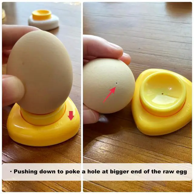 Alt view image 4 of 6 - Magnetic Egg Piercer for Hard Boiled Eggs - BPA-Free Plastic Egg Hole Puncher with Safety Lock - Prevent Shell Cracking & Easy Peeling Gadget for Meal Prep, Keto & Bento Box