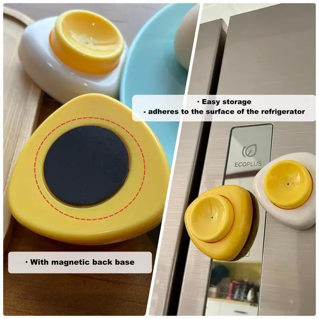 Alt view image 5 of 6 - Magnetic Egg Piercer for Hard Boiled Eggs - BPA-Free Plastic Egg Hole Puncher with Safety Lock - Prevent Shell Cracking & Easy Peeling Gadget for Meal Prep, Keto & Bento Box