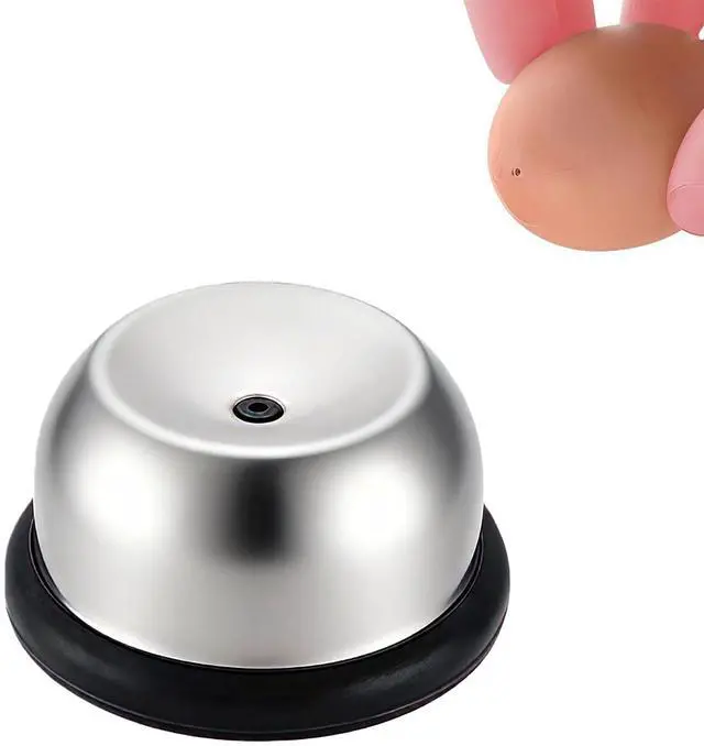 Main image of Egg Piercer for Raw Eggs, Stainless Steel Needle Egg Punch Tool with Black Anti-Slip Base to Get Good Hard Boiled Eggs for Home and Commercial Kitchen Use