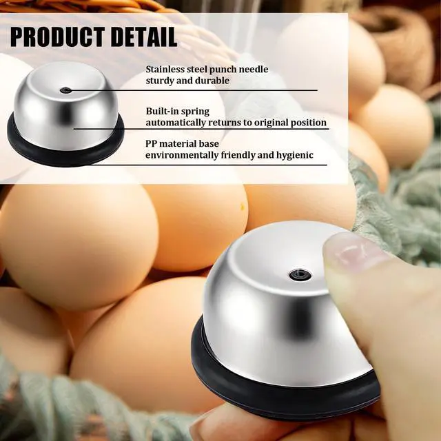 Alt view image 4 of 6 - Egg Piercer for Raw Eggs, Stainless Steel Needle Egg Punch Tool with Black Anti-Slip Base to Get Good Hard Boiled Eggs for Home and Commercial Kitchen Use