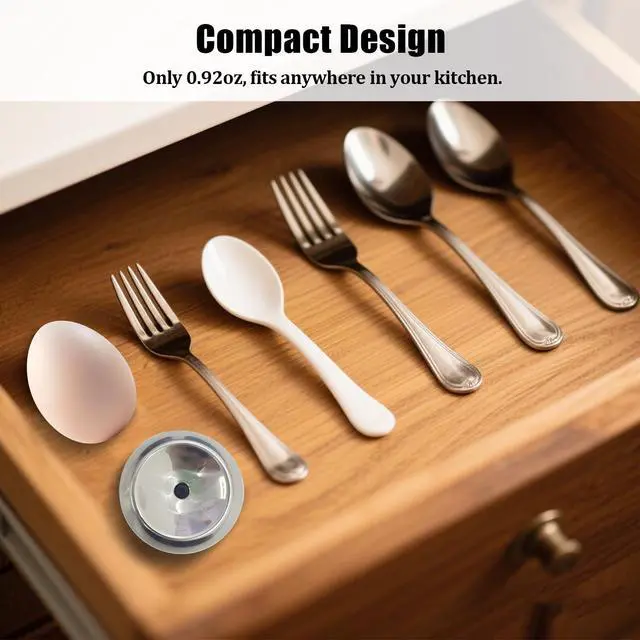 Alt view image 6 of 6 - Egg Piercer for Raw Eggs, Stainless Steel Needle Egg Punch Tool with Black Anti-Slip Base to Get Good Hard Boiled Eggs for Home and Commercial Kitchen Use