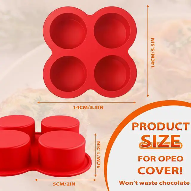 Alt view image 3 of 7 - Silicone Egg Bite Molds 2 Pack Air Fryer Muffin Baking Pans Nonstick Silicone Muffin Trays for Baking Mini Muffins Eggs Bites Tart Mini Cupcake Brownie Quiche