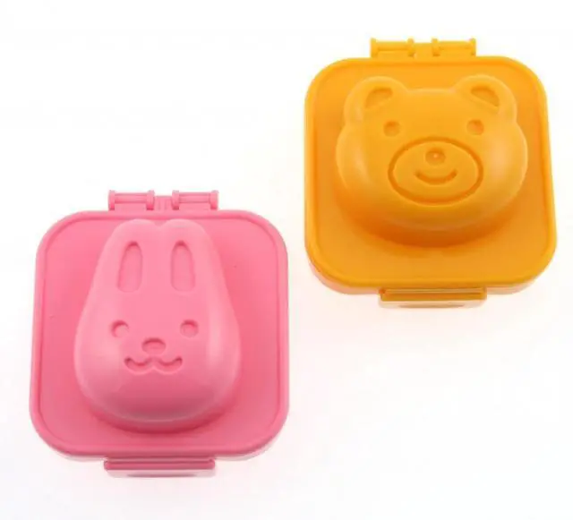 Main image of Kotobuki Plastic Egg Mold, Rabbit and Bear