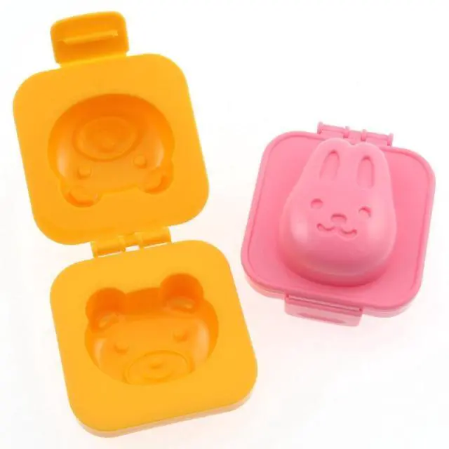Alt view image 2 of 2 - Kotobuki Plastic Egg Mold, Rabbit and Bear
