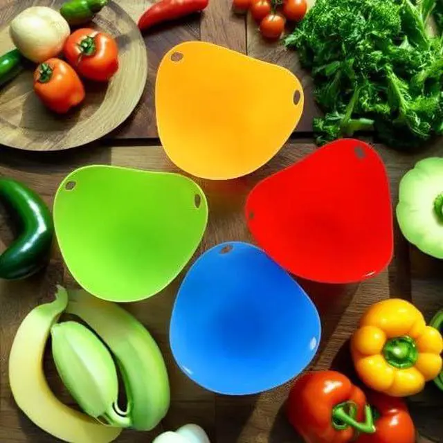 Alt view image 5 of 6 - Nonstick Silicone Egg Poacher - 4PCS Premium Poaching Cups for Microwave & Stovetop - Easy-to-Use Cooker & Molds - Durable Cookware Set