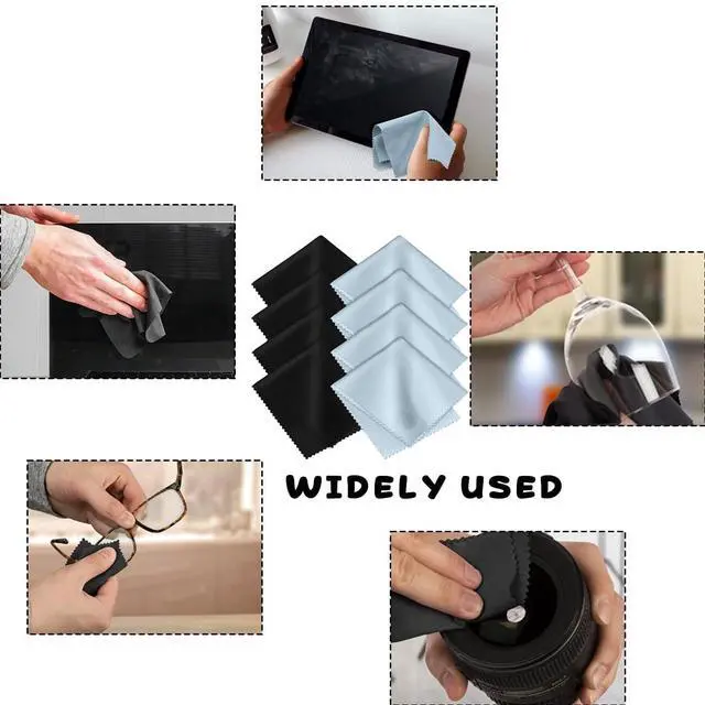 Alt view image 3 of 5 - 8-Pack Premium Microfiber Cleaning Cloths -Ultra-Soft, Streak-Free, lint-Free, Suitable for Glasses, Screens, Cameras, Mobile Phones,General Soft High-Quality Polishing Cloth and televisions