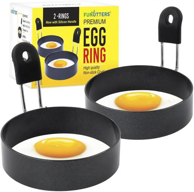 Main image of Egg Rings, 3.5'', Nonstick, Professional and Large, Stainless Steel Omelet/Egg Rings For Frying Eggs and Egg Mcmuffins, Egg Mold For Breakfast, Mini Pancakes, and Fried Eggs