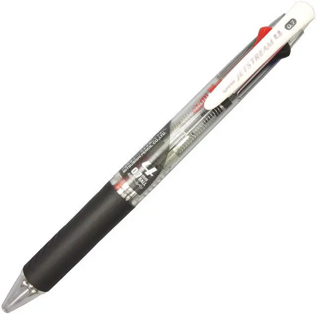 Main image of Uni Ballpoint Pen Jetstream 3 Color Black, Red, Blue, Green Ink 0.7mm, Transparent (SXE450007.T)