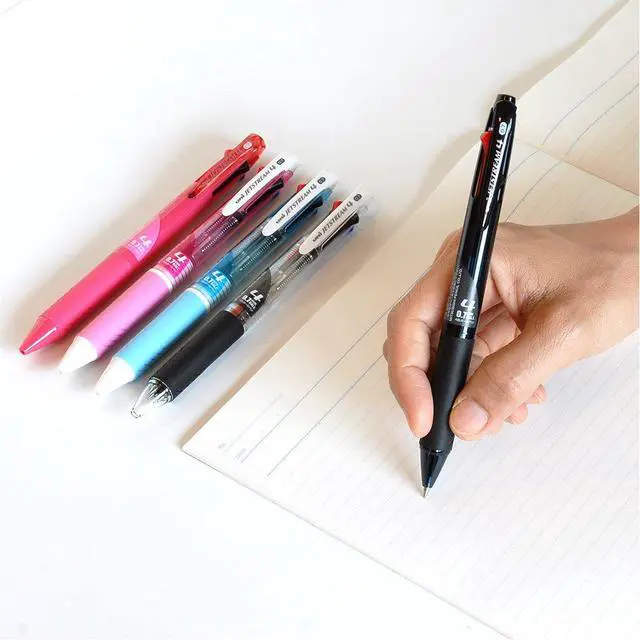 Alt view image 4 of 6 - Uni Ballpoint Pen Jetstream 3 Color Black, Red, Blue, Green Ink 0.7mm, Transparent (SXE450007.T)