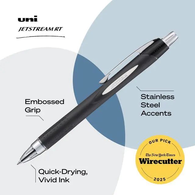 Alt view image 2 of 6 - Jetstream RT Ballpoint Pens, Black Ink, 0.7mm Fine Point, 2 Count