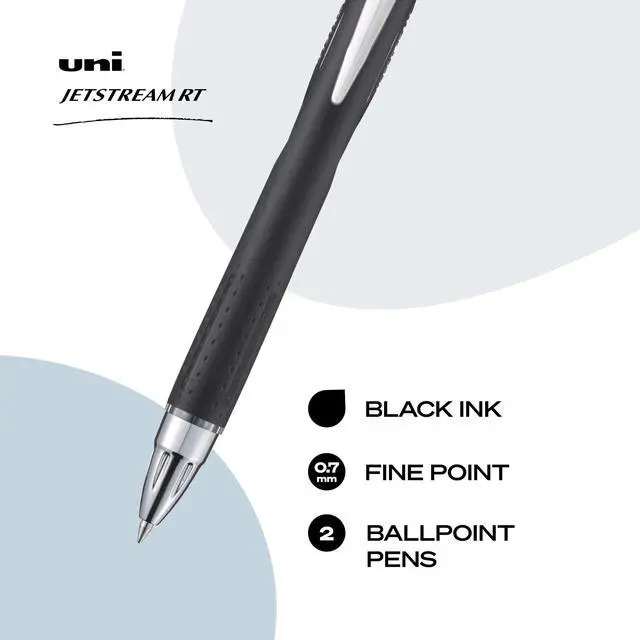 Alt view image 4 of 6 - Jetstream RT Ballpoint Pens, Black Ink, 0.7mm Fine Point, 2 Count