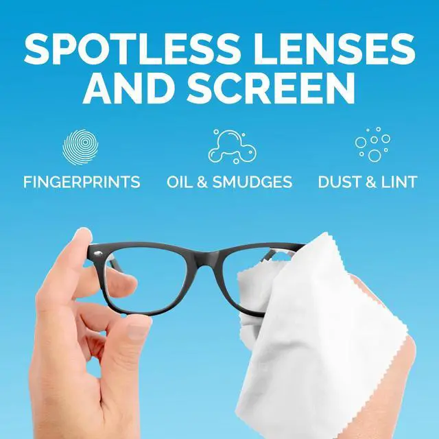 Alt view image 3 of 7 - Microfiber Cleaning Cloths 6 Pack 6x7Inch LintFree Lens & Screen Cleaner Eyeglass Camera Phone Tablet TV Cloth Reusable ScratchFree StreakFree 3 Dark Grey & 3 White Individually Wrapped